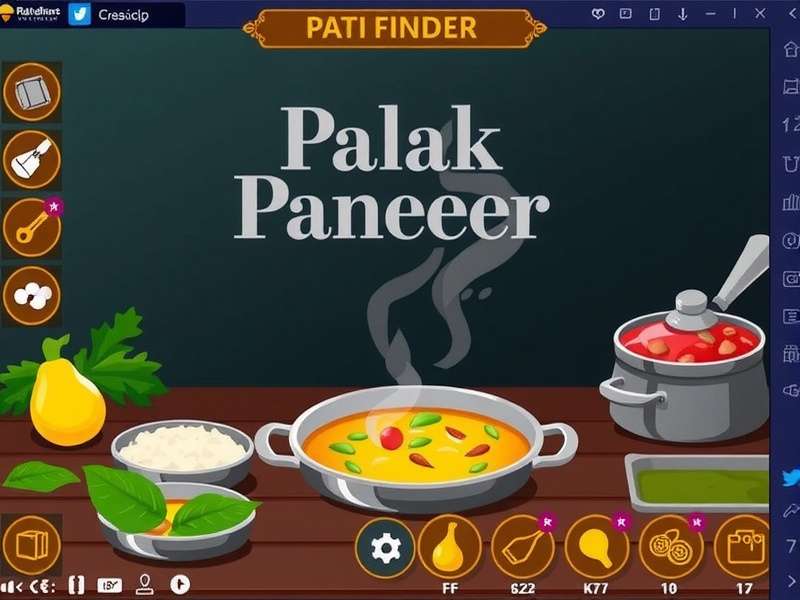 Cooking Interface in Palak Paneer Pathfinders